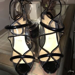 CHRISTIAN LOUBOUTIN HIGH HEELS/ CLEAR